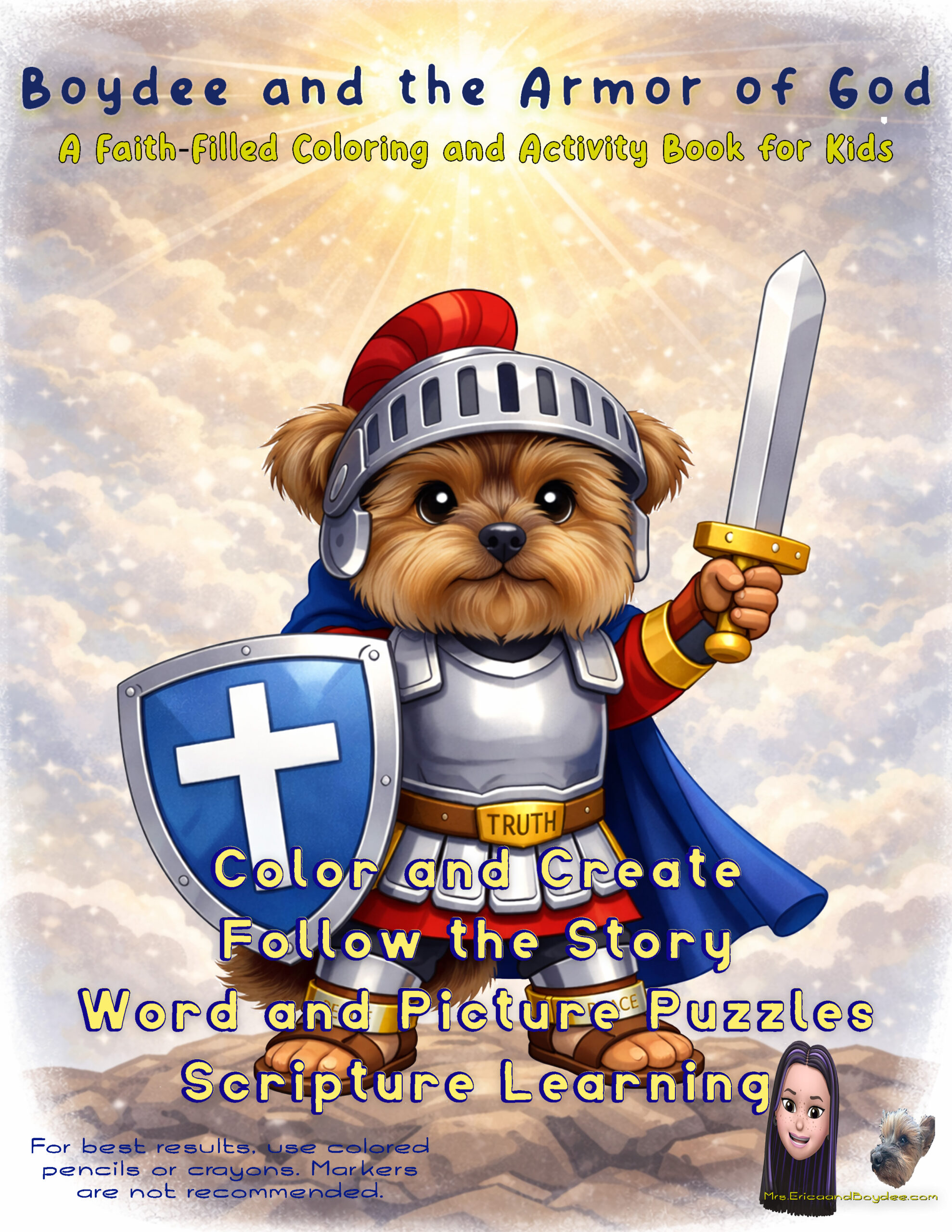 Boydee and the Armor of God Coloring book cover